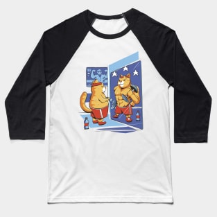 Workout cat Baseball T-Shirt